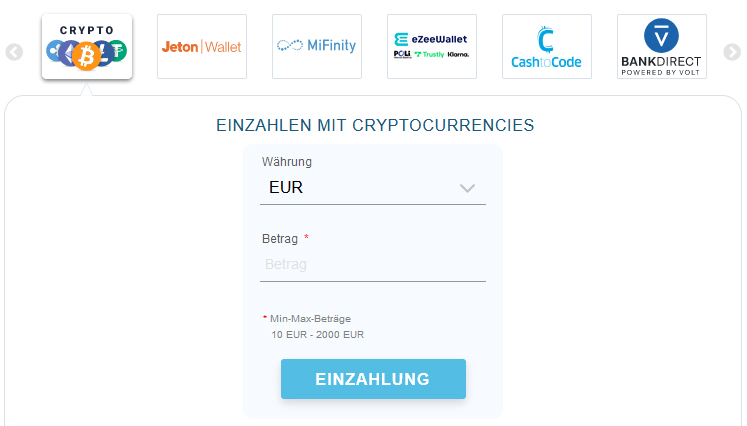 Auch bei 1Bet ist Tether eine von mehreren akzeptierten Kryptowährungen.