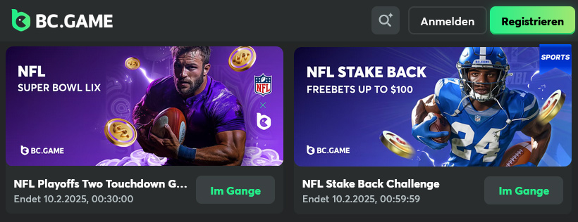 Wettaktionen zum Super Bowl