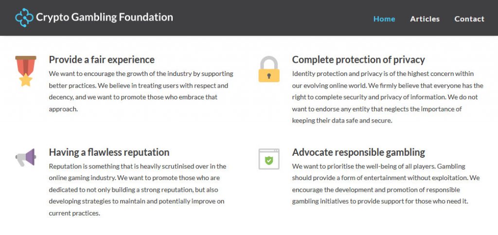 ©Crypto Gambling Foundation | Die Grundlagen der Crypto Gambling Foundation.