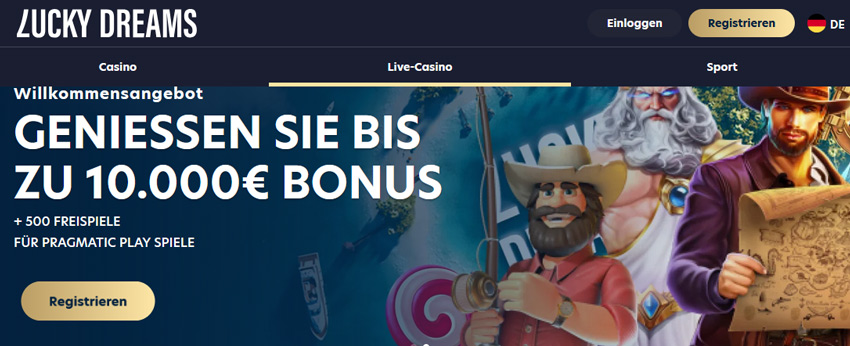 Casinospieler können bis zu 10.000 Euro Bonusguthaben sowie 500 Freispiele lösen.