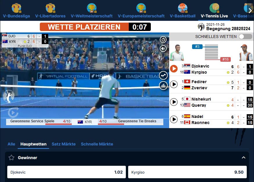 Virtueller Sport bei Playzilla