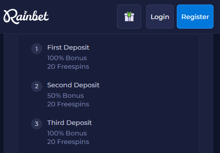 Rainbet Casino Bonus