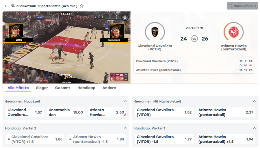 Weissbet eBasketball Wetten